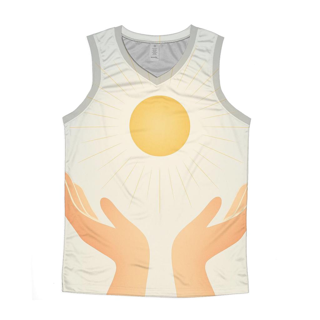Open Hands Of Dawn Light stylish racerback tanks