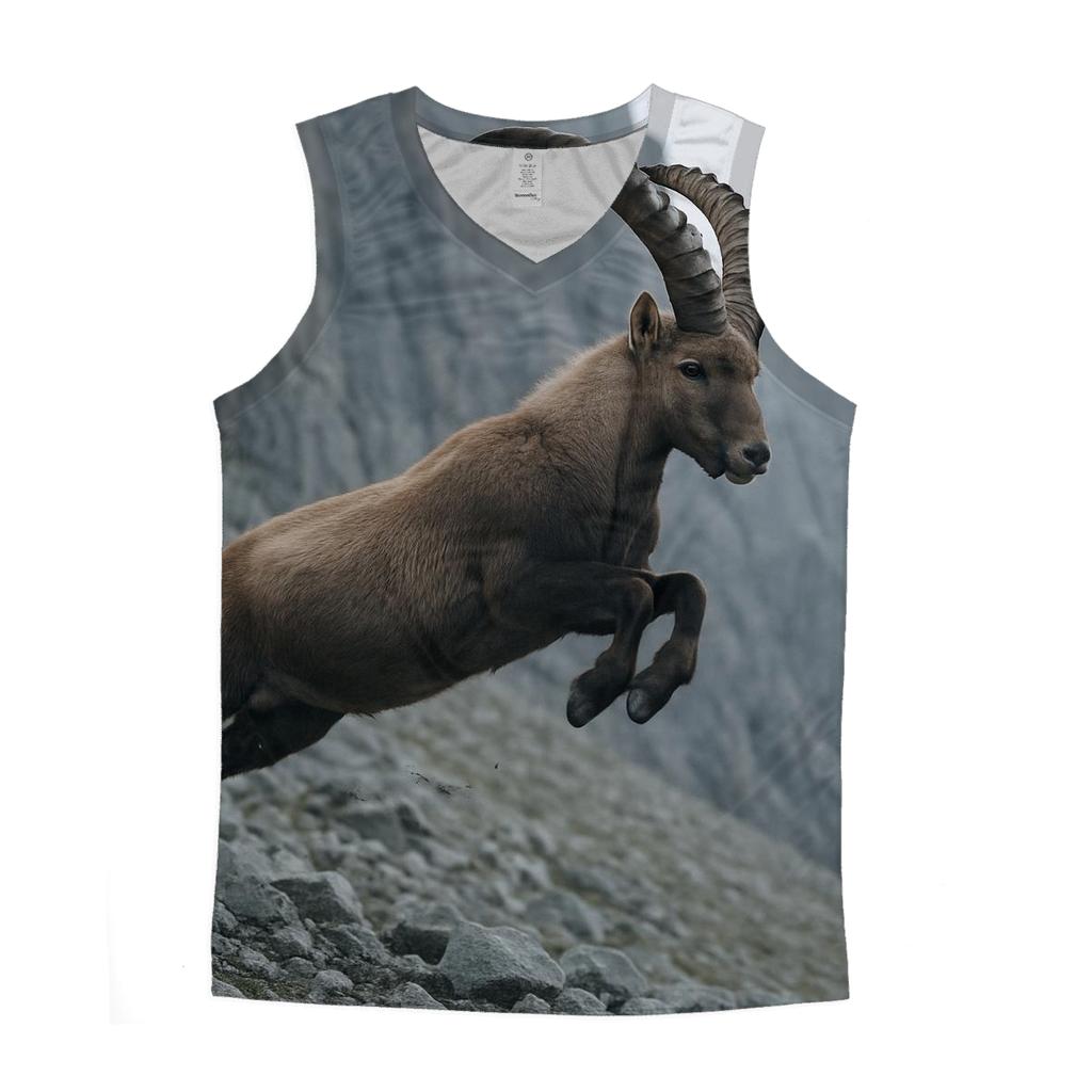 Scree Leap Alpine Ibex custom tank tops