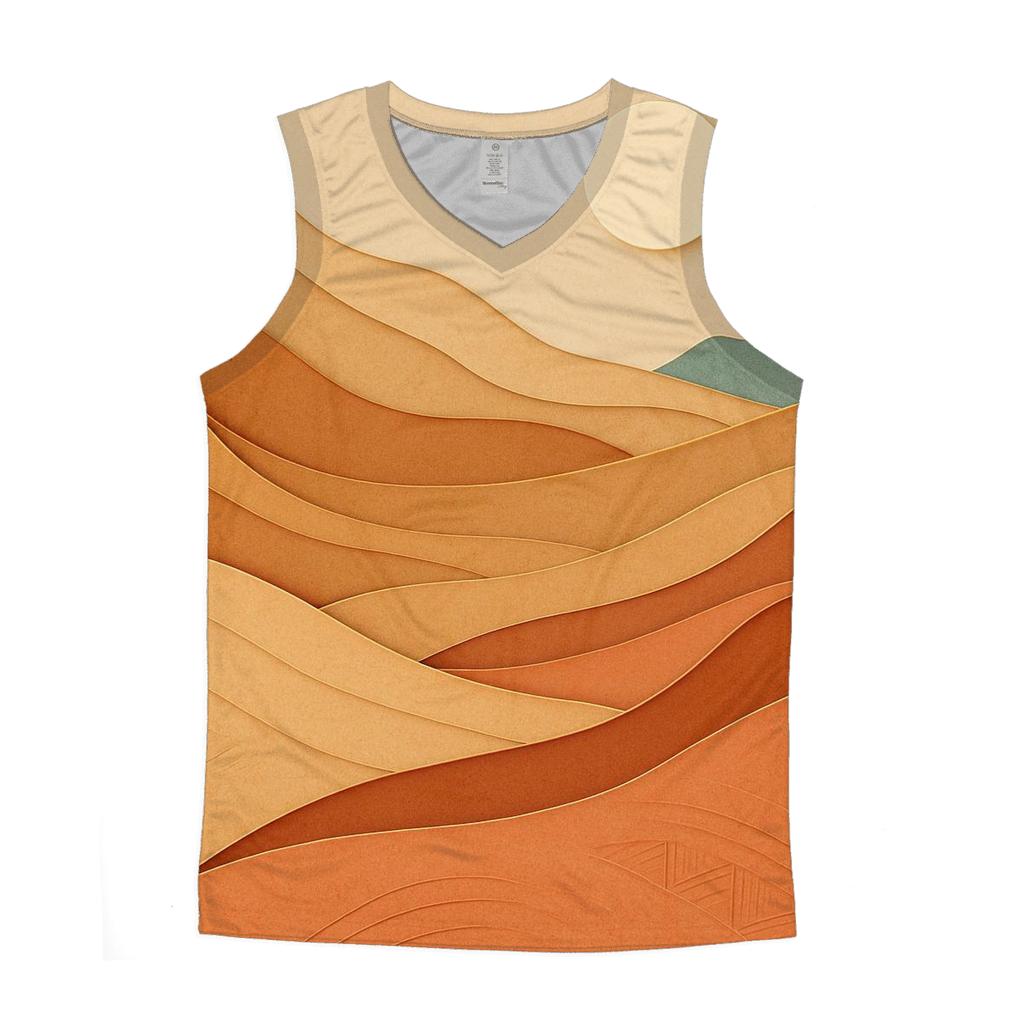 Desert Wind Paper Cut Layers trendy fitted tank tops