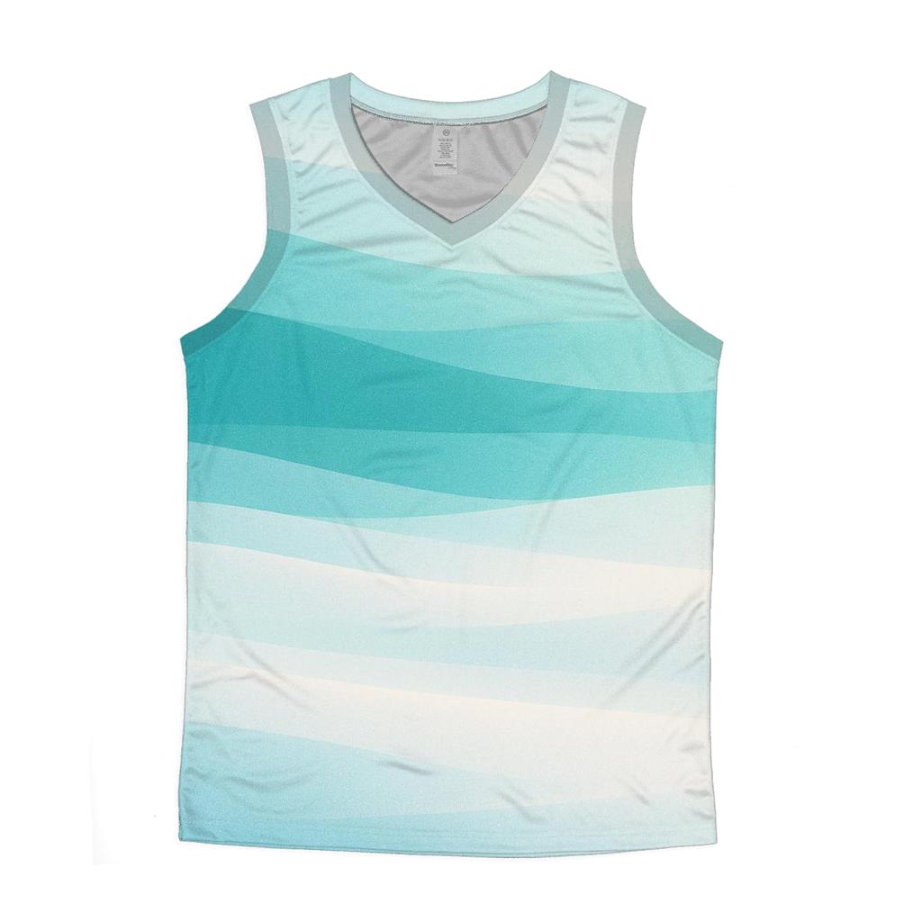 Arctic Prism Drift cotton sleeveless tops