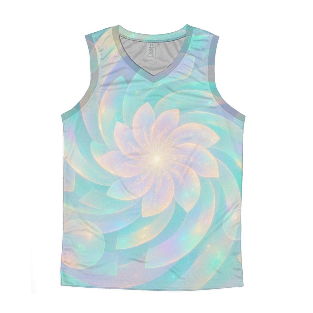 Pastel Opal Bloom Vortex casual summer tank tops