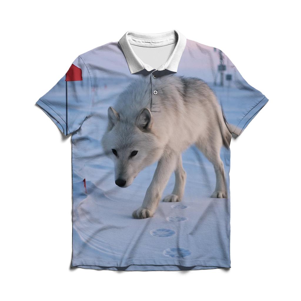 Ellesmere Ridge Arctic Wolf Survey Line embroidered polo tops