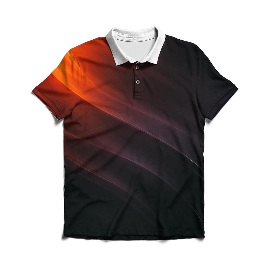 Volcanic Glassflow Gradient custom polo shirts