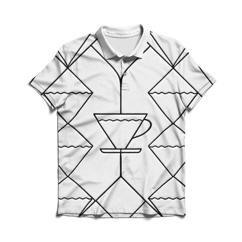 Filter Fold Geometry custom polo shirts