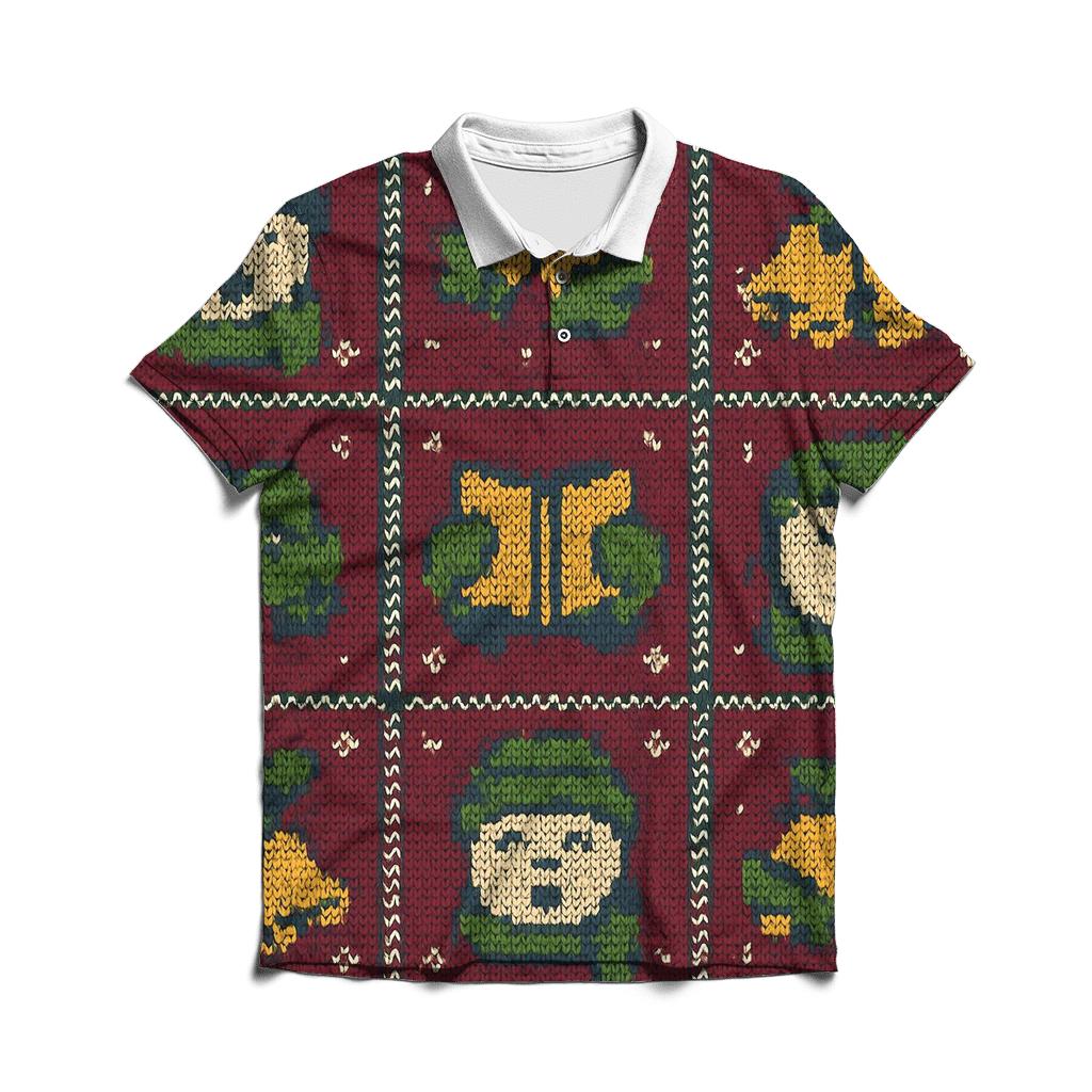 Carolers Mitten Harmony Panel Design personalized polo shirts