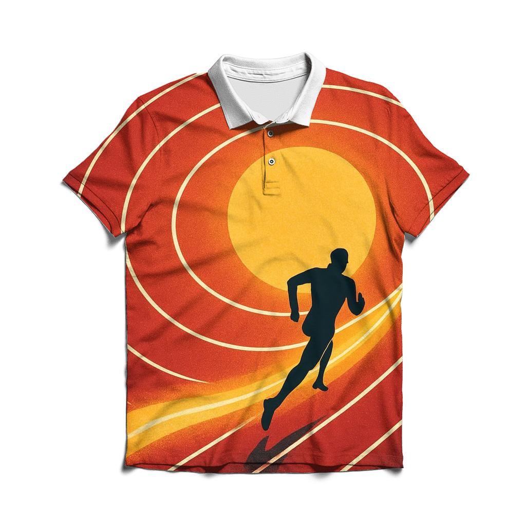 Solar Sprint Track Lanes branded logo polo shirts