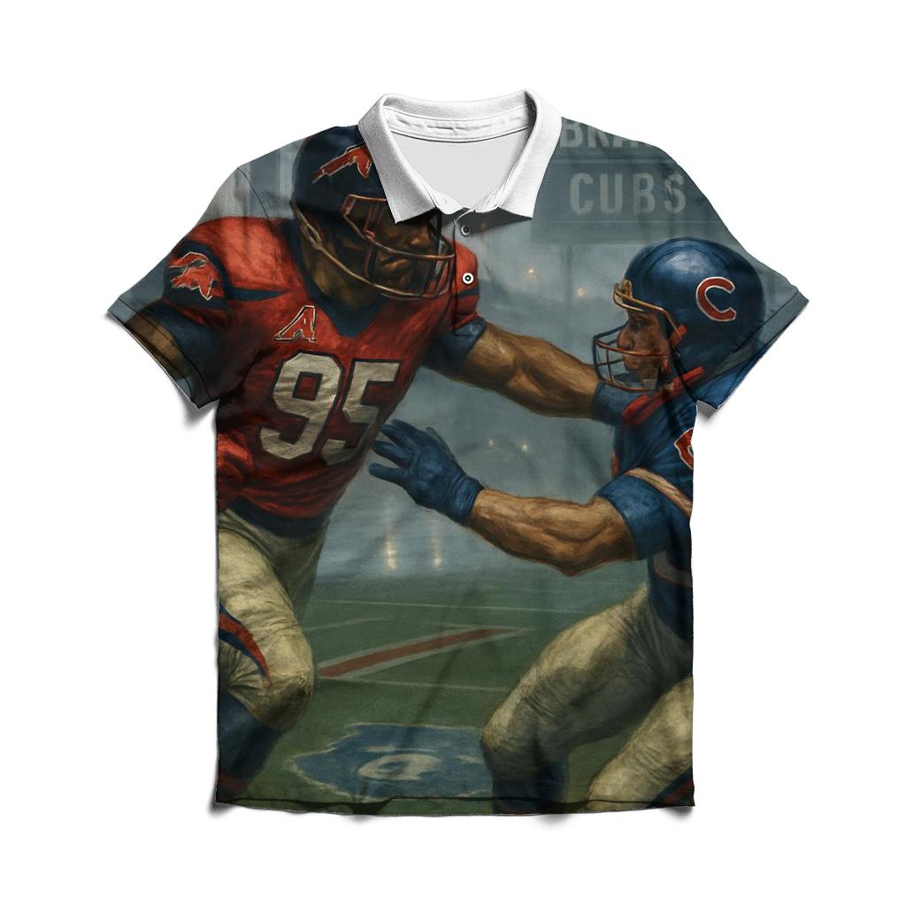 Foggy Riverfront Clash Braves And Cubs personalized polo shirts