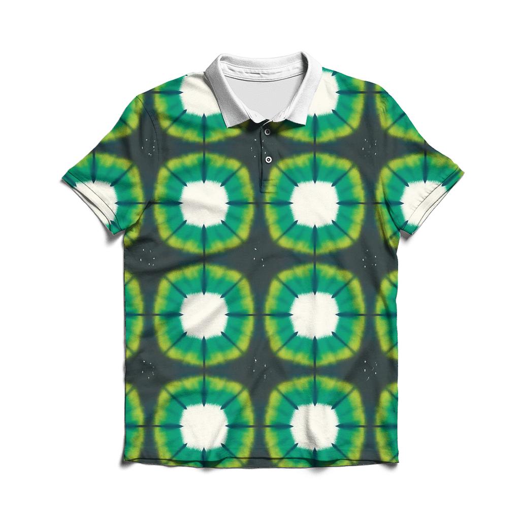 Itajime Eclipse Grid Bloom custom polo shirts