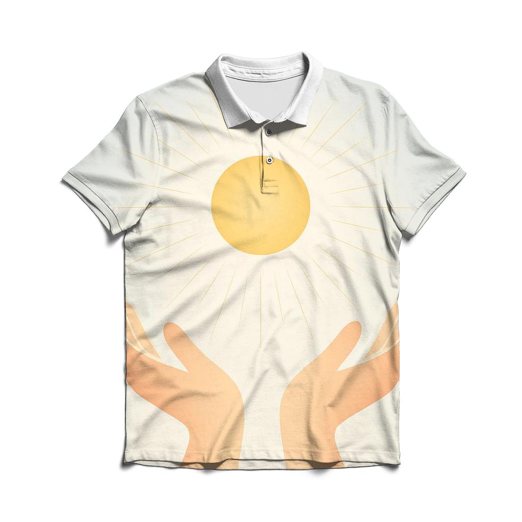 Open Hands Of Dawn Light stylish collar polo tees