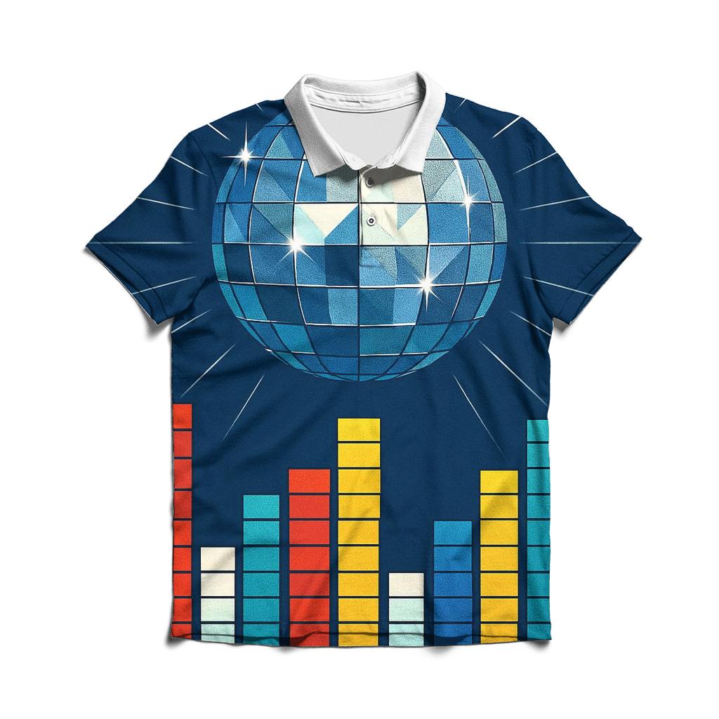 Disco Ball Signal City stylish collar polo tees