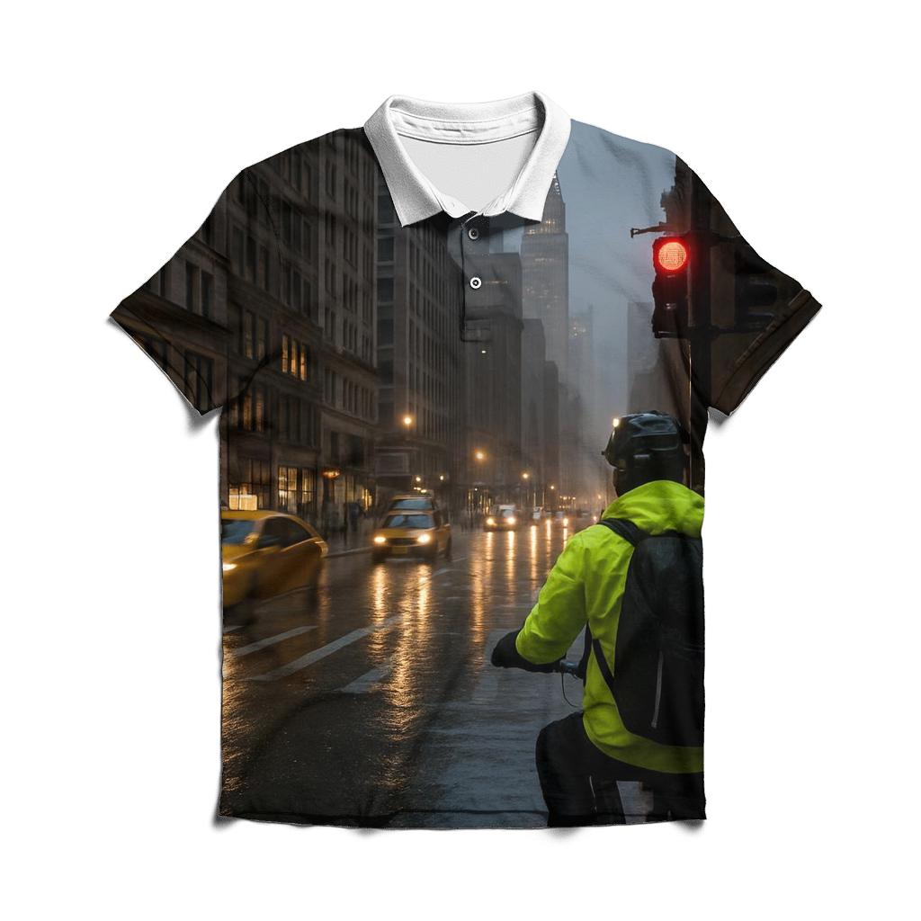Rain Gloss Broadway Canyon With Chrysler Peak custom polo shirts