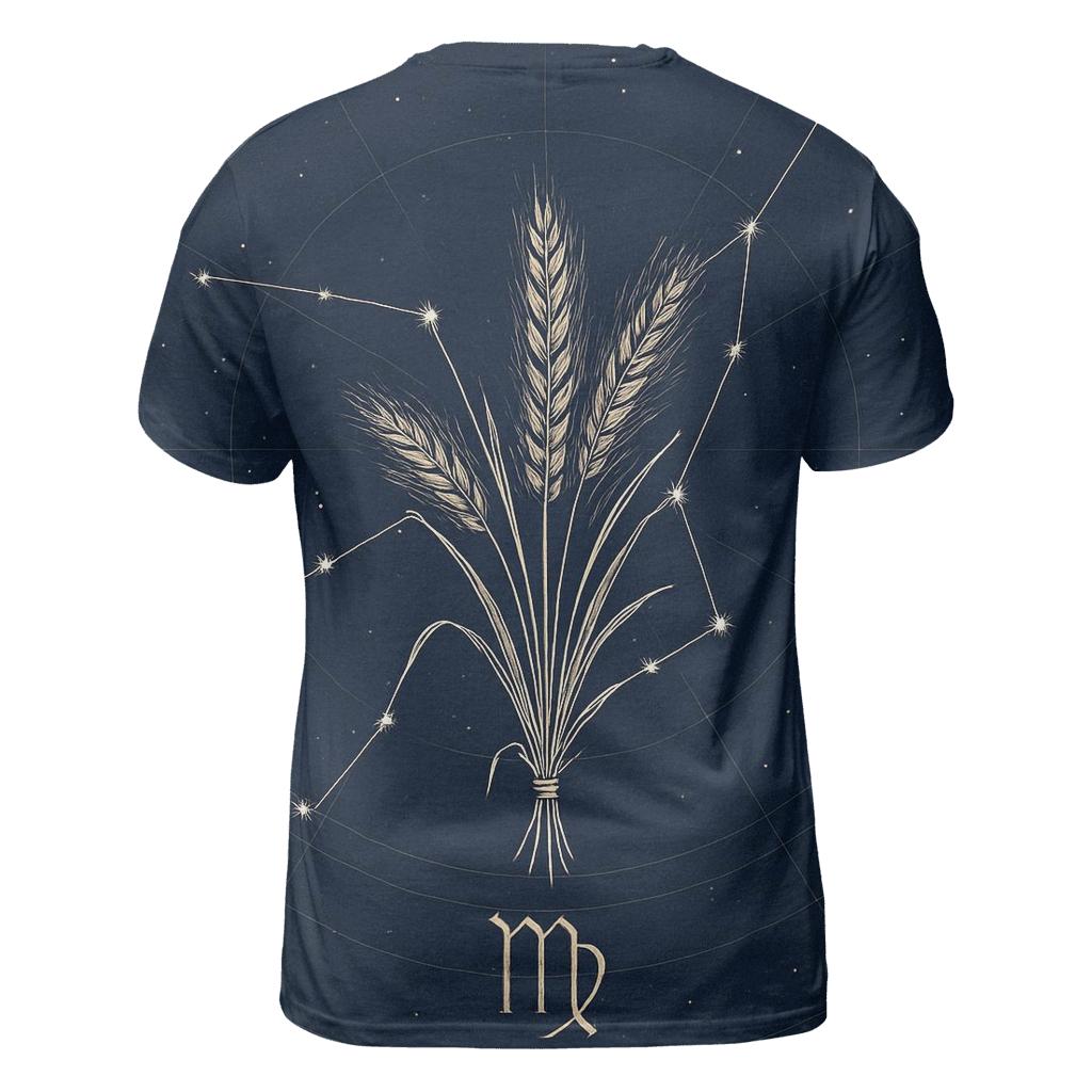 Virgo Wheat Sheaf Star Atlas unique graphic print tees