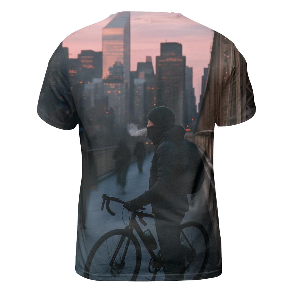 Queensboro Bridge Commuter Dawn Over Midtown custom all-over print shirts