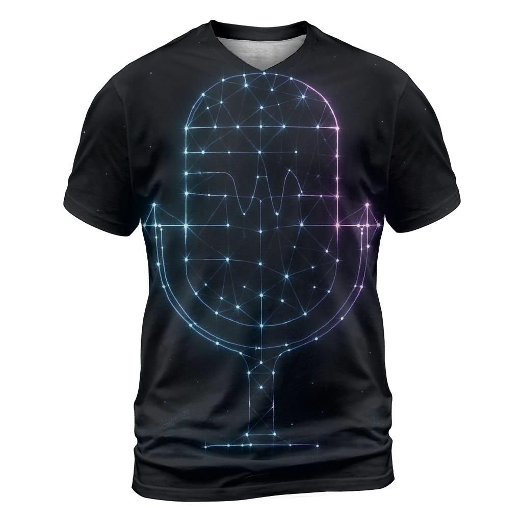 Neon Mic Constellation unique graphic print tees