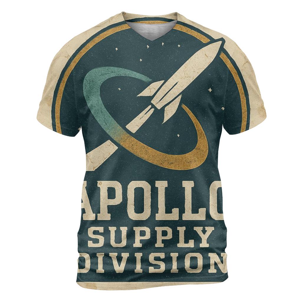 Weathered Apollo Era Mission Patch Poster trendy printed shirt styles
