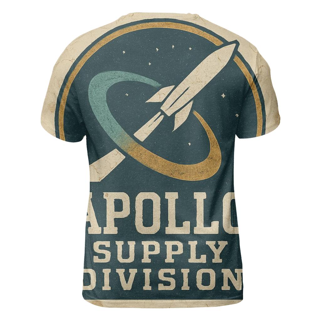 Weathered Apollo Era Mission Patch Poster trendy printed shirt styles