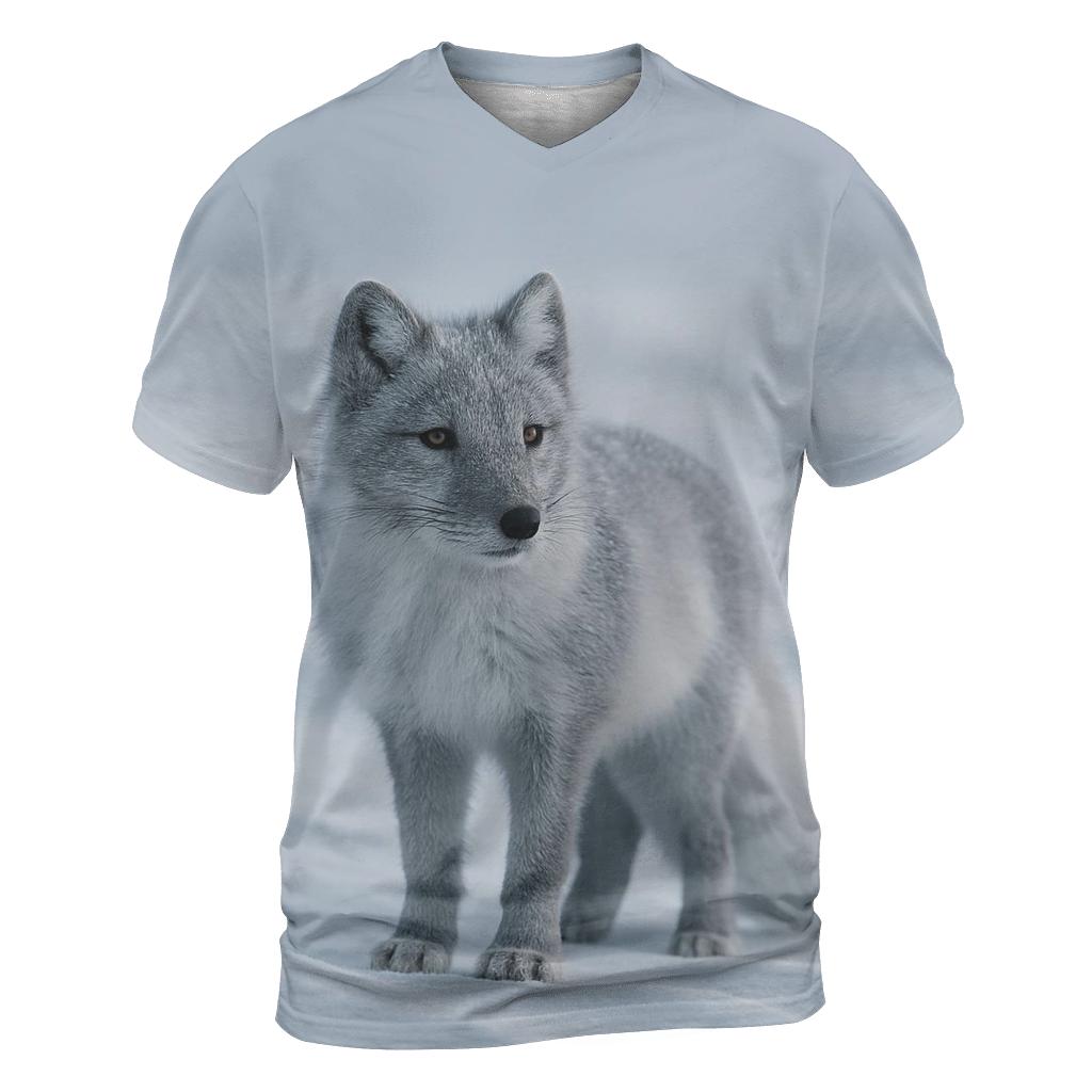 Frostline Sentinel Arctic Fox creative print fashion shirts