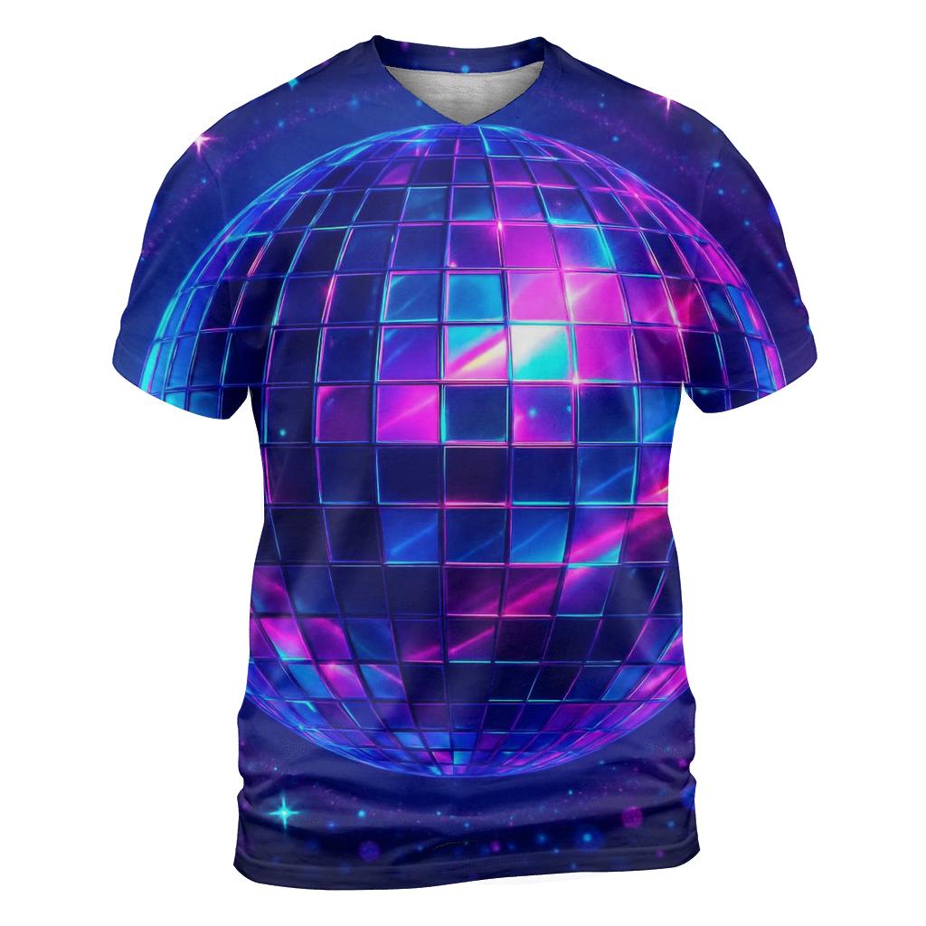 Disco Prism Mirage artistic all-over print tops
