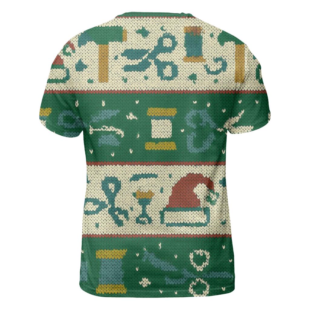 Elf Workshop Toolbelt Stripe Design designer pattern shirts