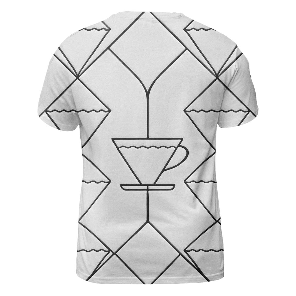 Filter Fold Geometry artistic all-over print tops