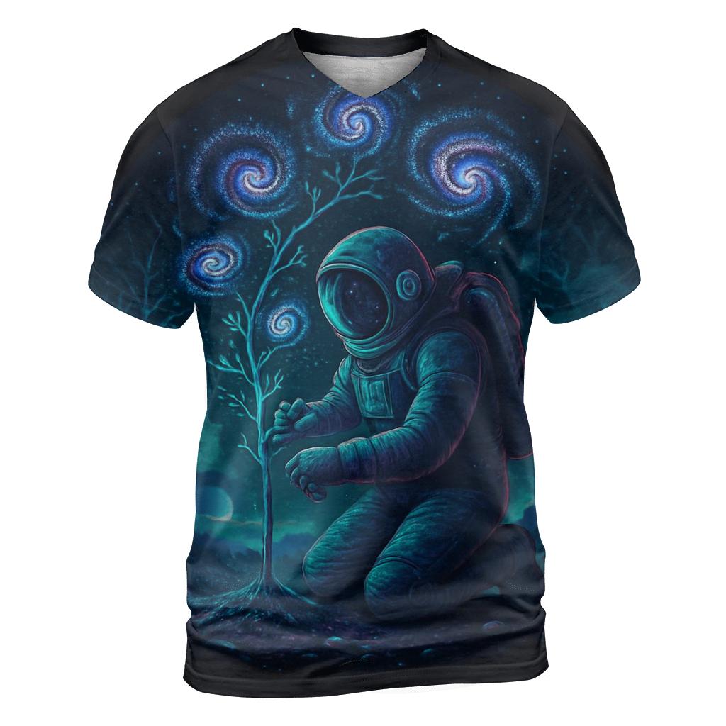 The Umbra Orchard Galaxy vibrant all-over design tees