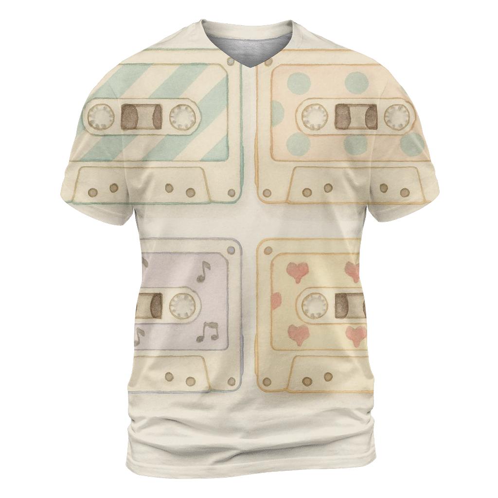 Cassette Patchwork Window trendy printed shirt styles