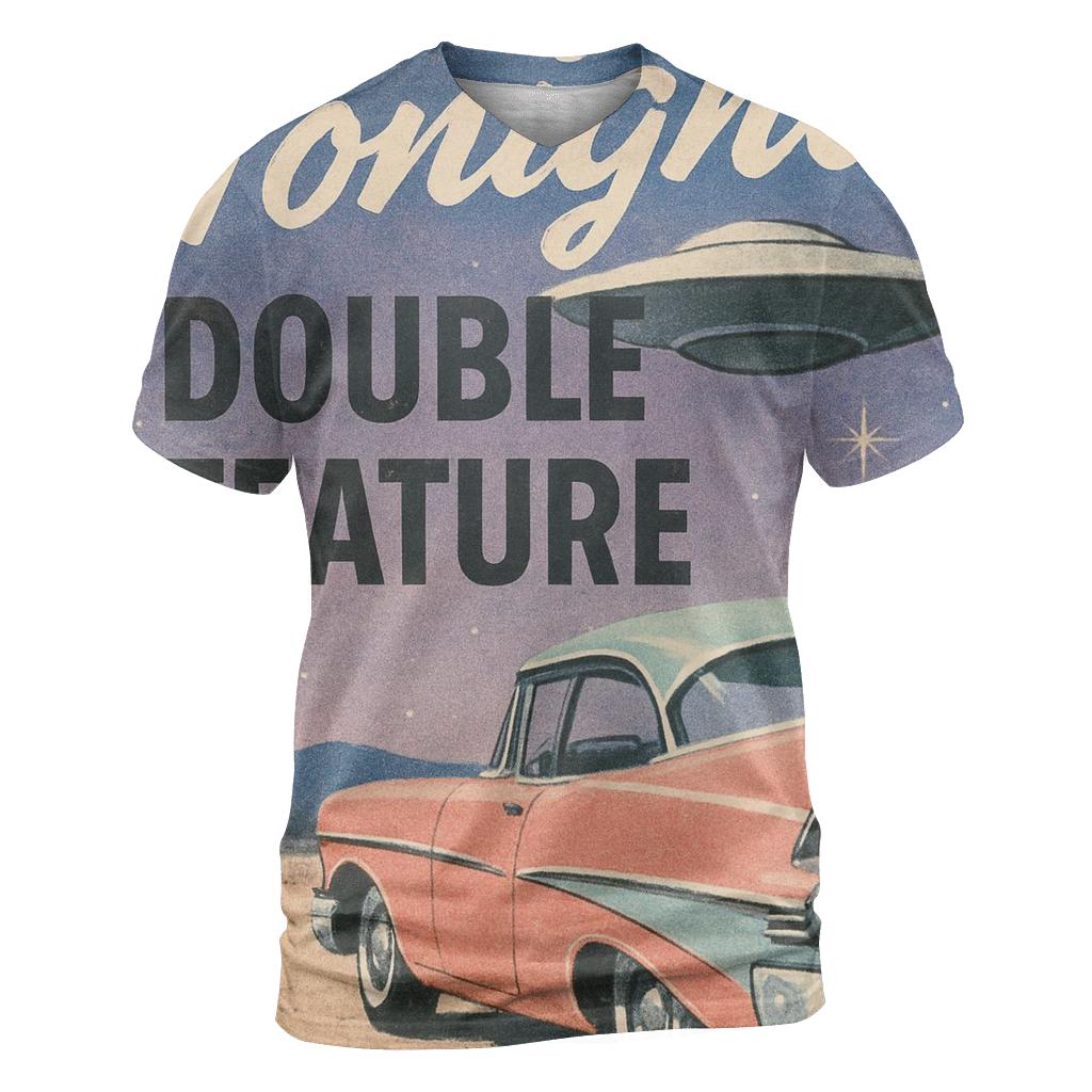 Faded Drive In Cinema Sci Fi Double Feature trendy printed shirt styles