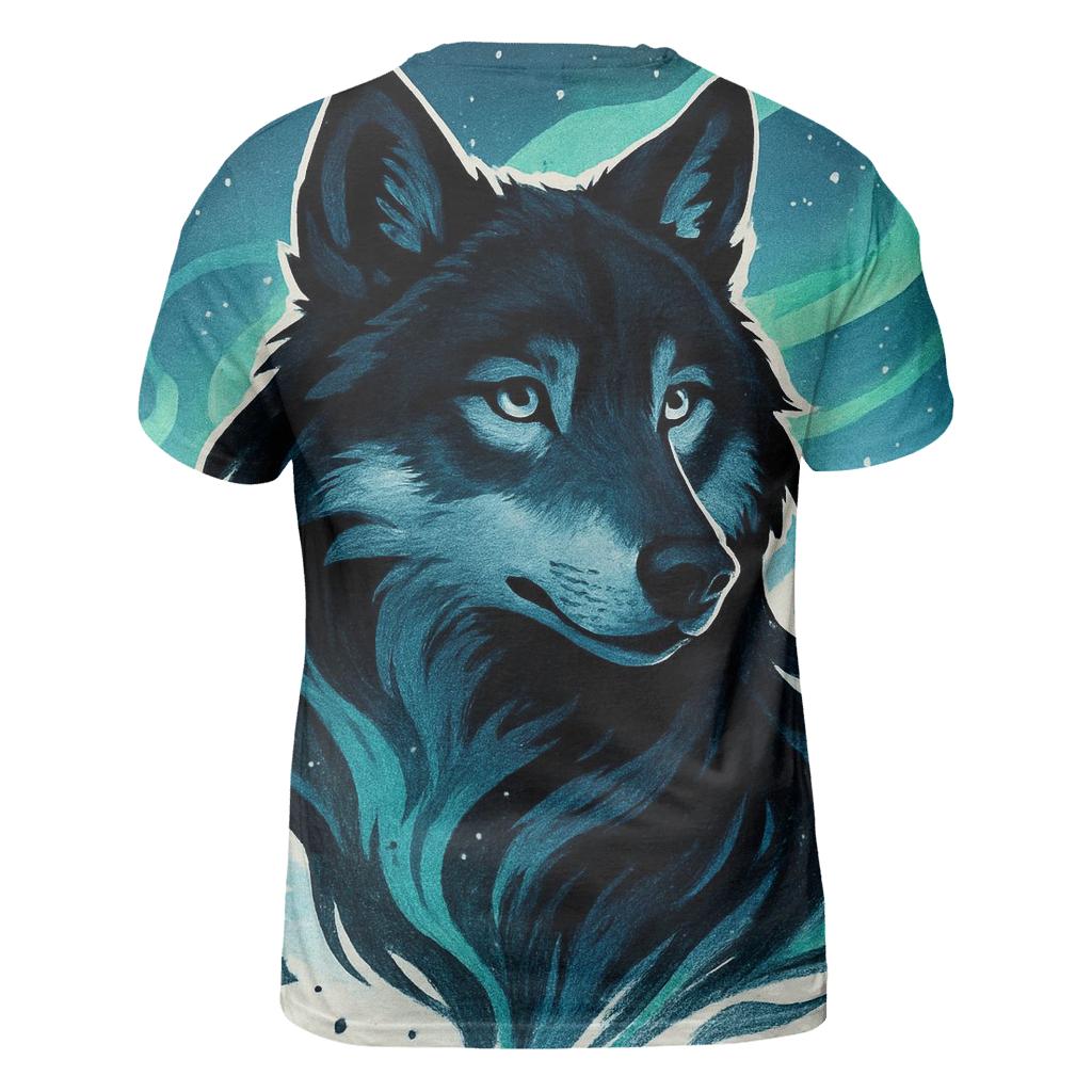 The Auroral Ink Wolf statement graphic shirts