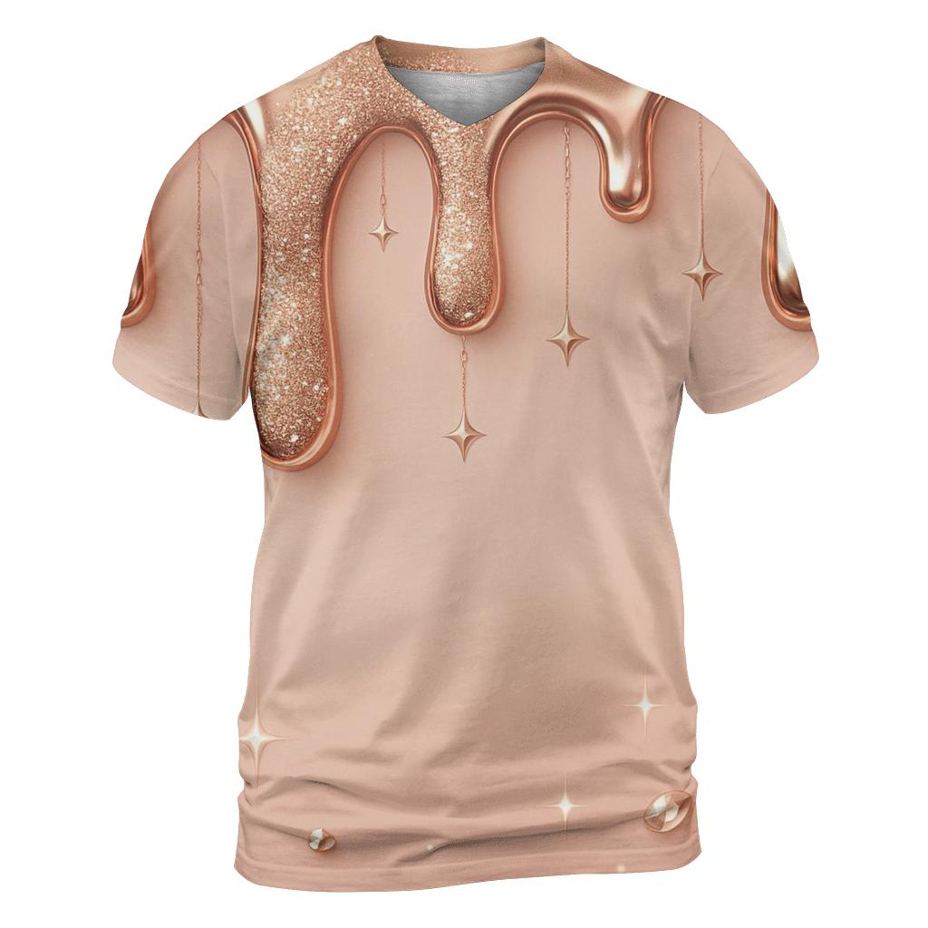 Rose Gold Liquid Luxe designer pattern shirts