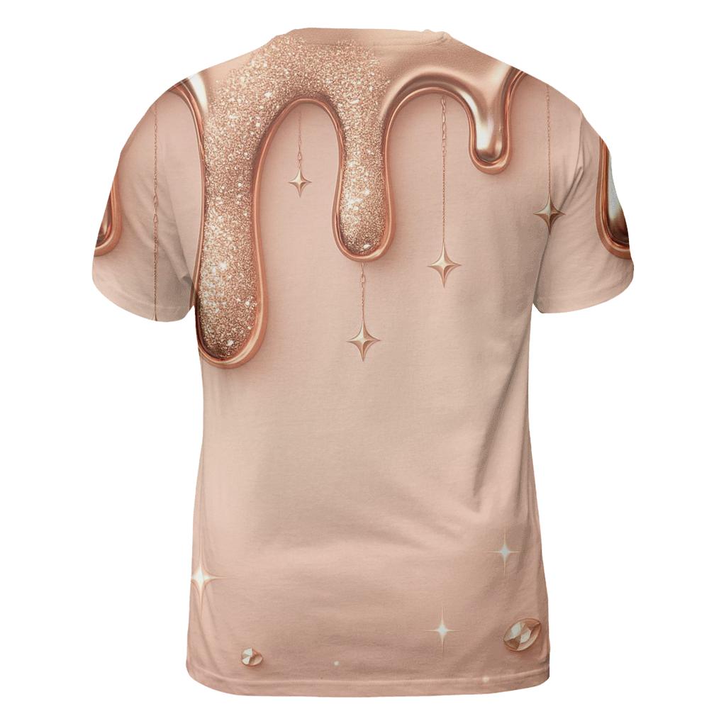 Rose Gold Liquid Luxe designer pattern shirts