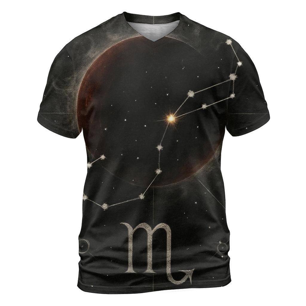 Scorpio Eclipse Sigil Nightchart statement graphic shirts