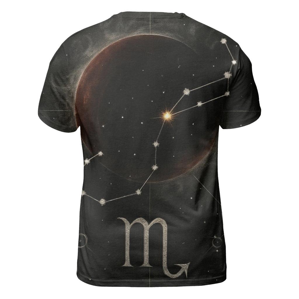 Scorpio Eclipse Sigil Nightchart statement graphic shirts