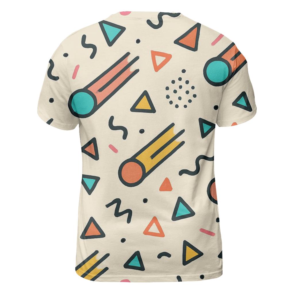 Memphis Comet Confetti designer pattern shirts