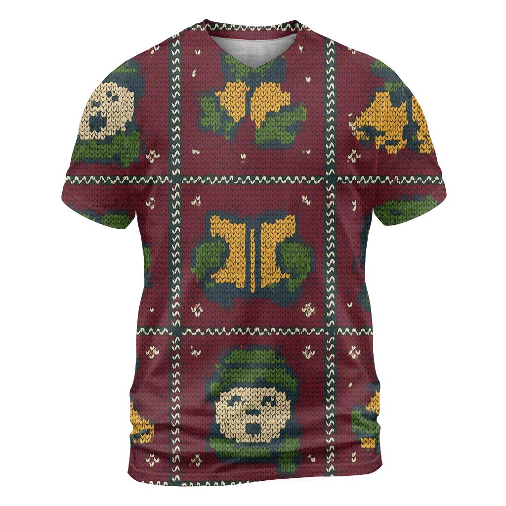 Carolers Mitten Harmony Panel Design vibrant all-over design tees