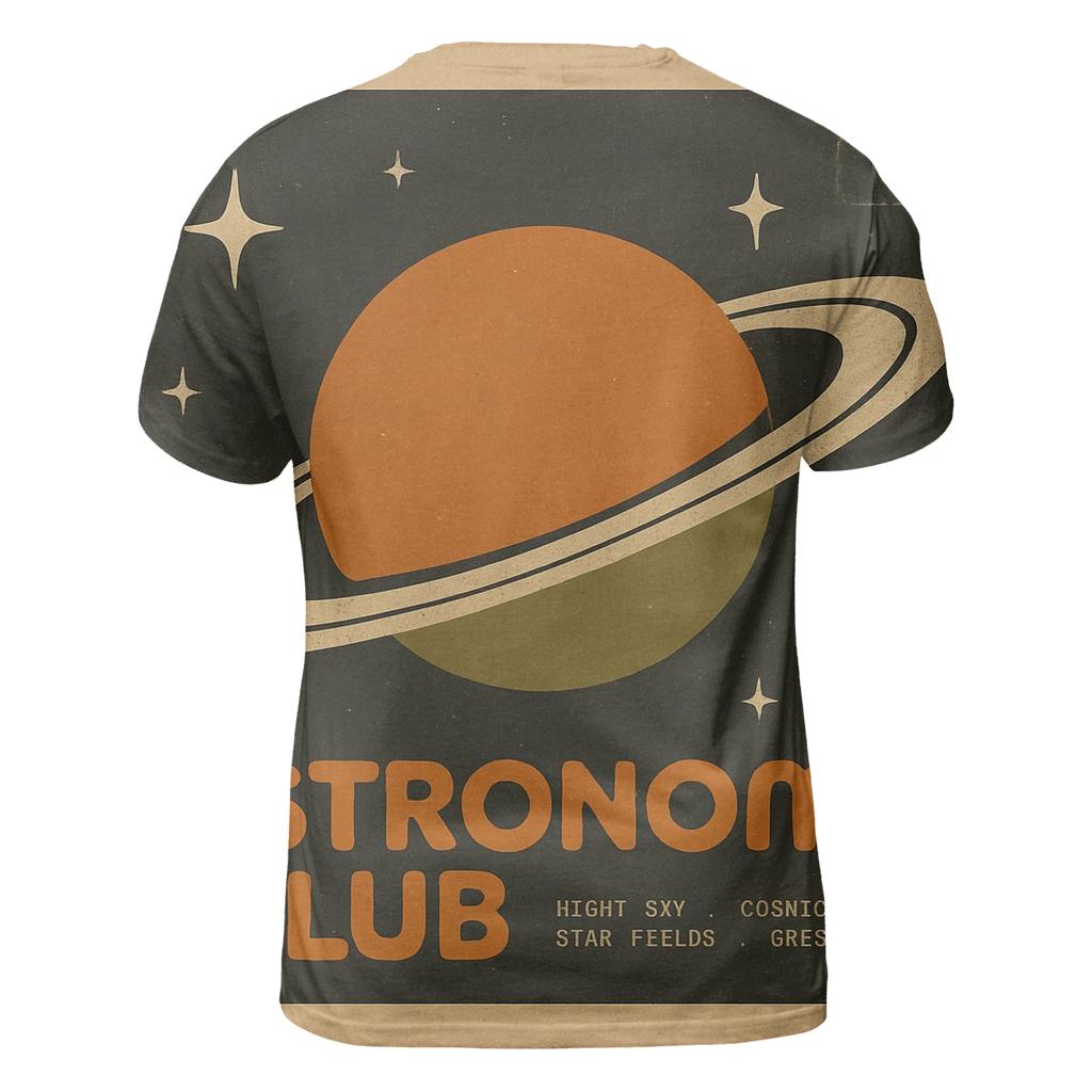 Retro Vinyl Astronomy Club Record Sleeve unique graphic print tees