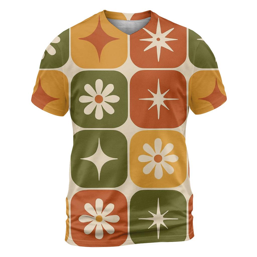 Seventies Kitchen Tile Starburst Grid personalized full print shirts