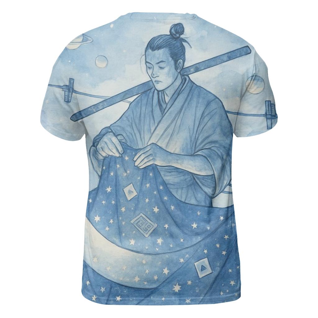 Lunar Laundry Day Samurai creative print fashion shirts