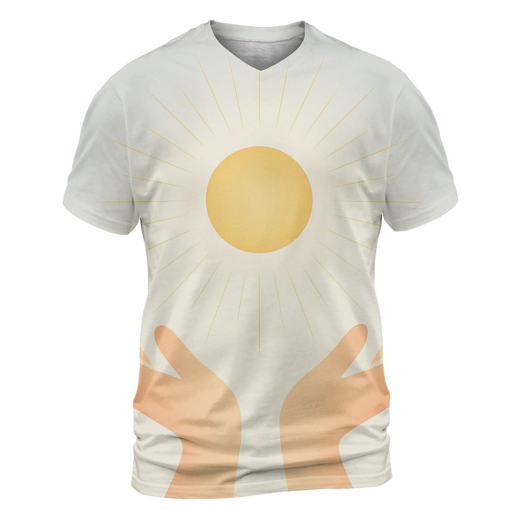 Open Hands Of Dawn Light artistic all-over print tops