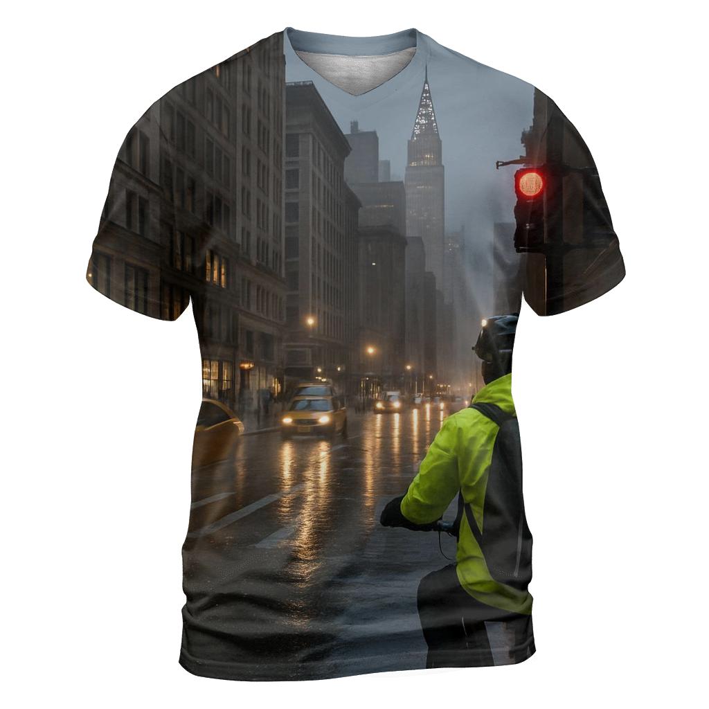 Rain Gloss Broadway Canyon With Chrysler Peak creative print fashion shirts