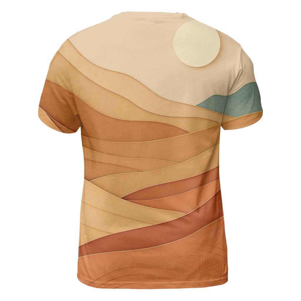 Desert Wind Paper Cut Layers designer pattern shirts