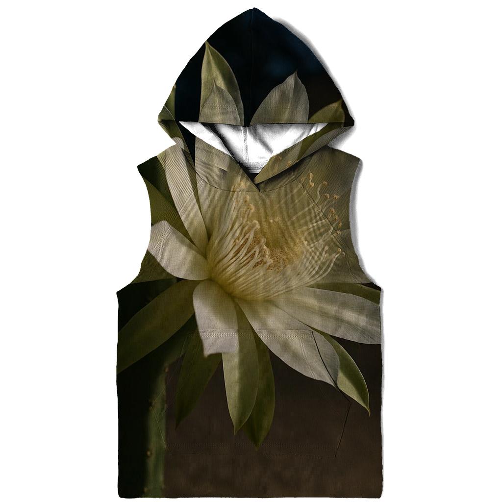 Midnight Bloom Of Queen Of The Night Cactus In A Desert Courtyard hoodie trends