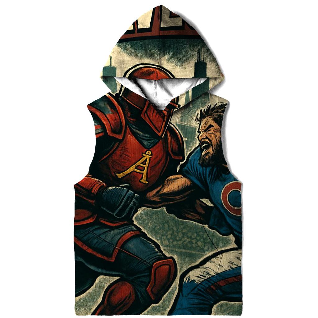 Skyline Clash At Gridiron Wrigley printed hoodies