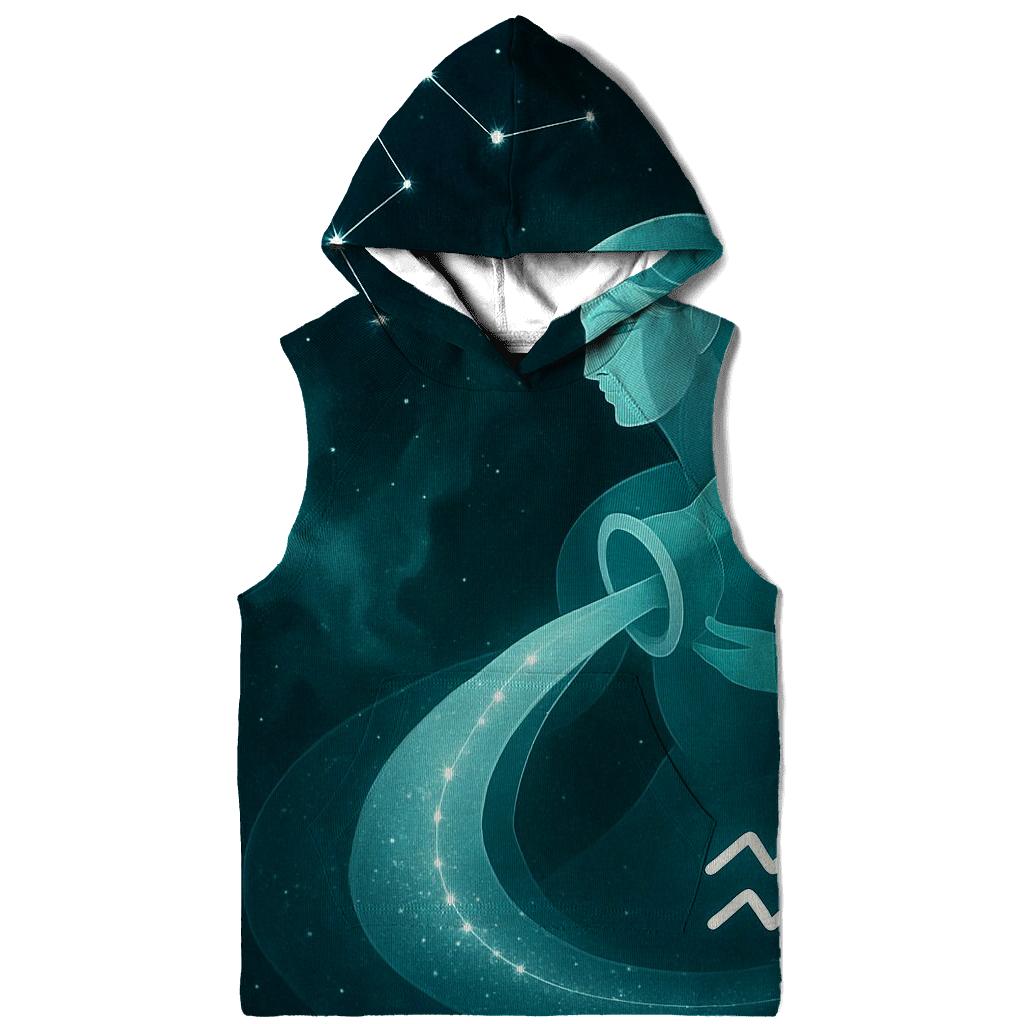 Aquarius Water Bearer Orbit Pour graphic hoodies