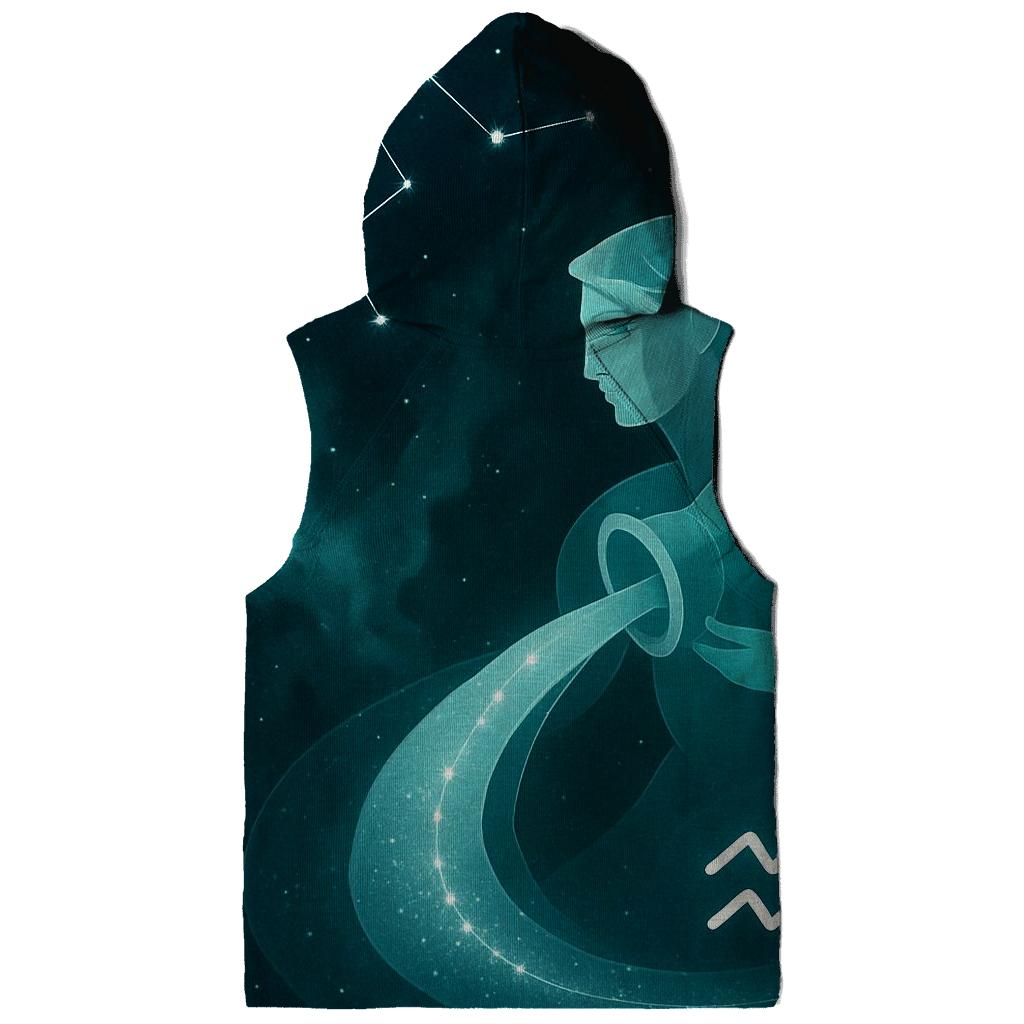 Aquarius Water Bearer Orbit Pour graphic hoodies