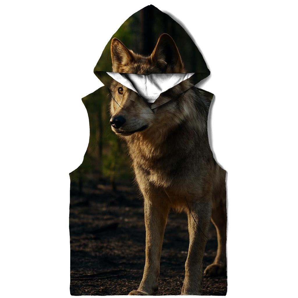 Mexican Gray Wolf In A Post Fire Ponderosa Edge lightweight hoodies