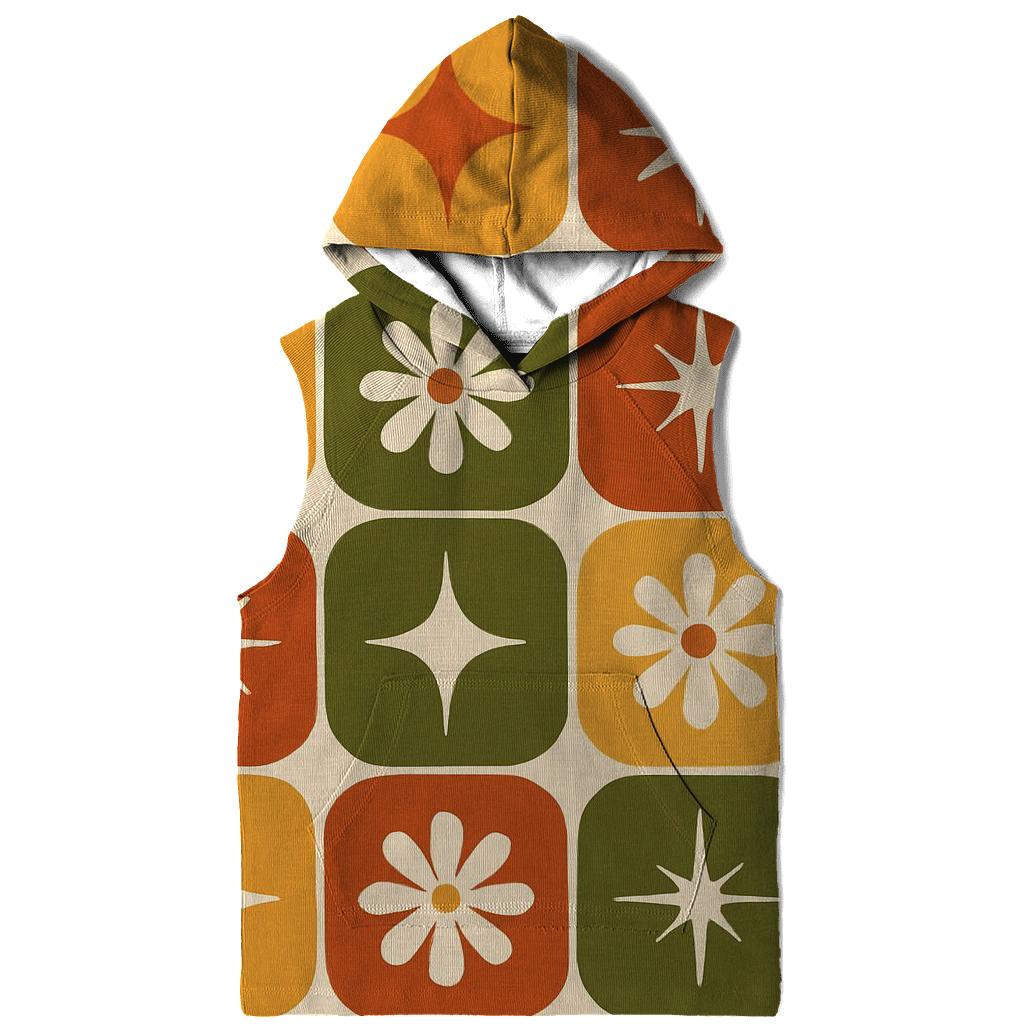 Seventies Kitchen Tile Starburst Grid graphic hoodies