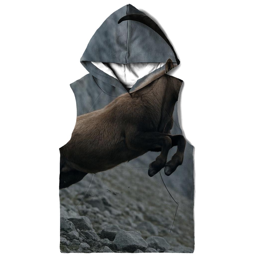 Scree Leap Alpine Ibex designer hoodies