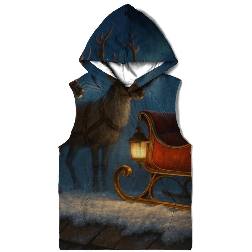 Midnight Sleigh On The Snowy Rooftops pullover hoodies