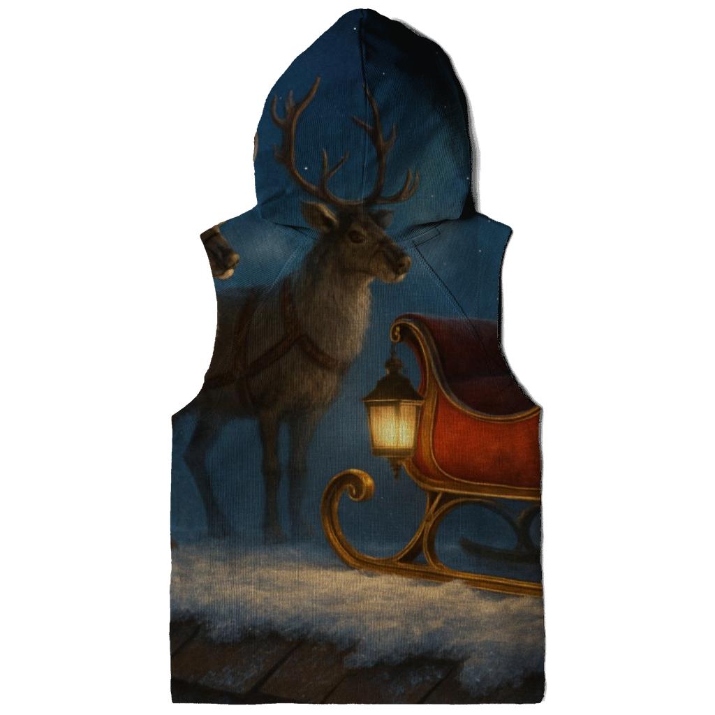 Midnight Sleigh On The Snowy Rooftops pullover hoodies