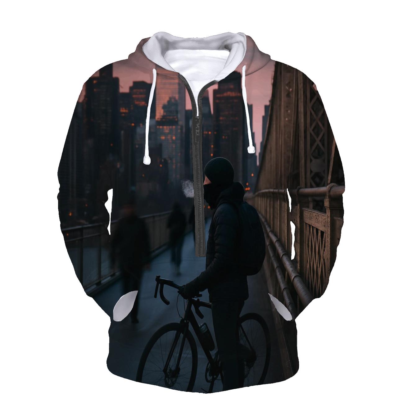 Queensboro Bridge Commuter Dawn Over Midtown hoodies fashion